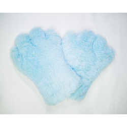 Baby Blue Basic Fursuit Handpaws
