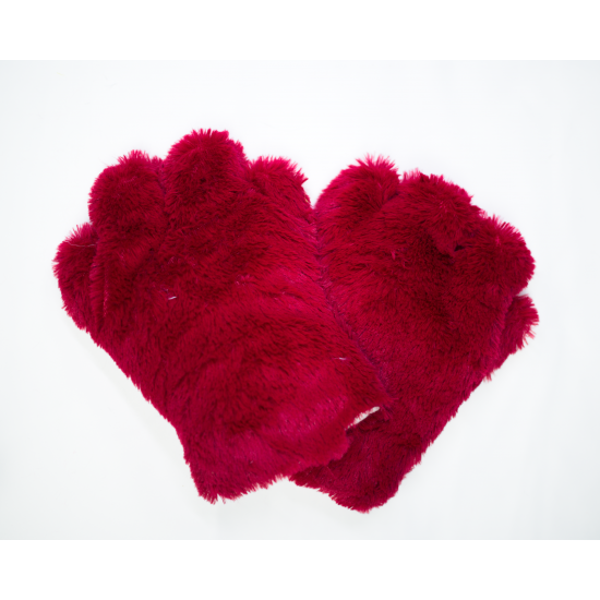 Dark Red Fursuit Handpaws