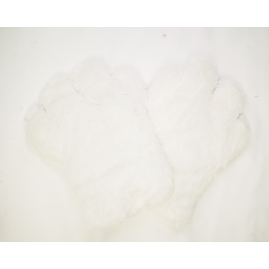 White Basic Fursuit Handpaws