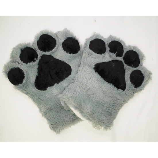 Gray Basic Fursuit Handpaws