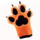 Orange Handmade Fursuit Paws