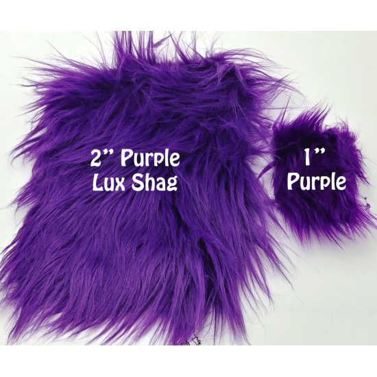 Purple Luxury Shag Faux Fur (2in Pile Variant)