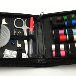 Sewing Kit with Zippered Travel Pouch