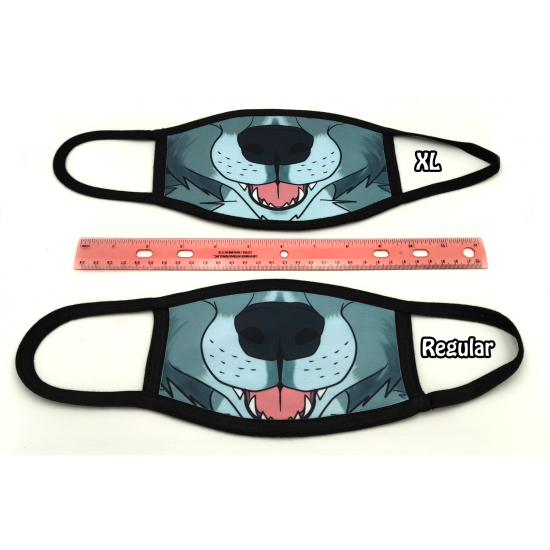 CUSTOM Fursona Reusable 3-Layer Fabric Face Mask